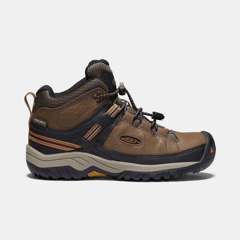 Keen ブーツ | キーン ターギー 防水 トレッキング シューズ キッズ ブラウン / 黒 | 987125-MEJ